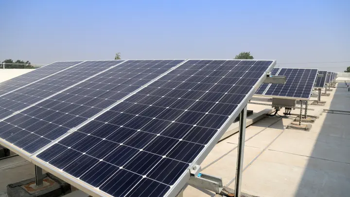 Solar panels on an educational institution