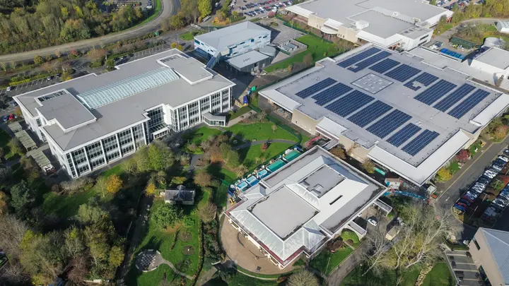 Large solar installation at an industrial facility